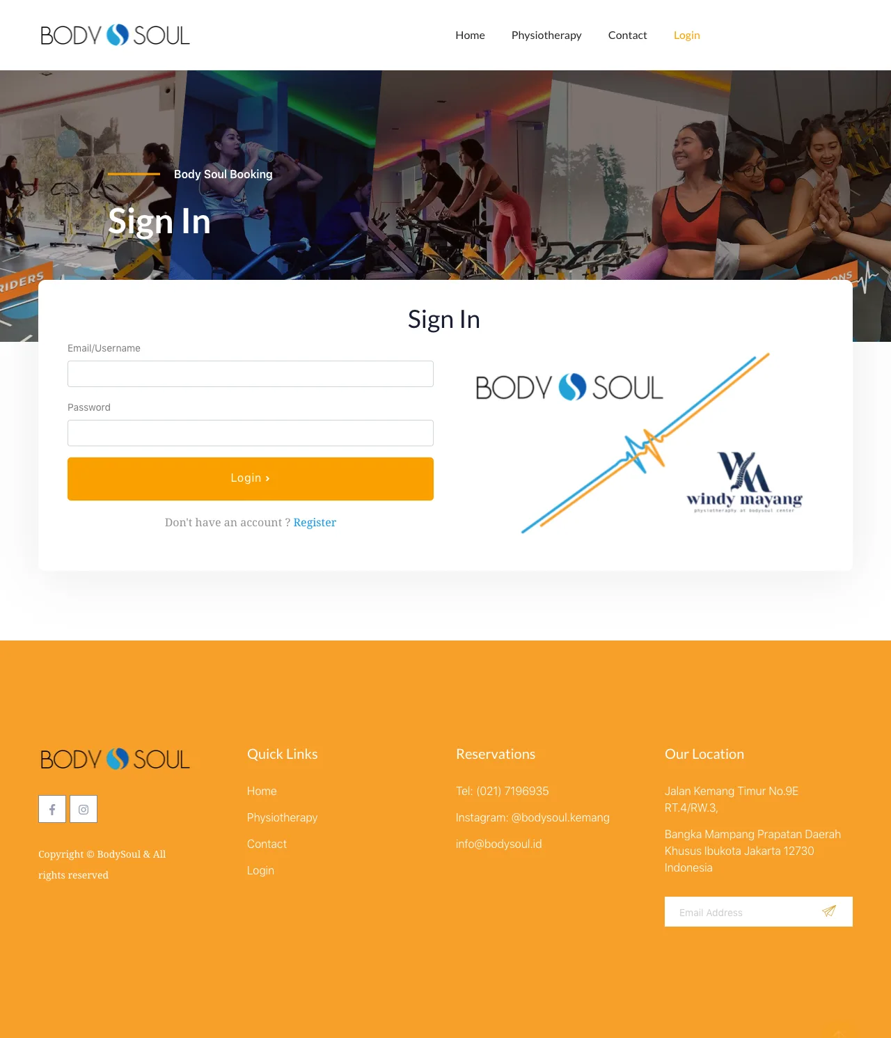 Bodysoul Patient & Member Login